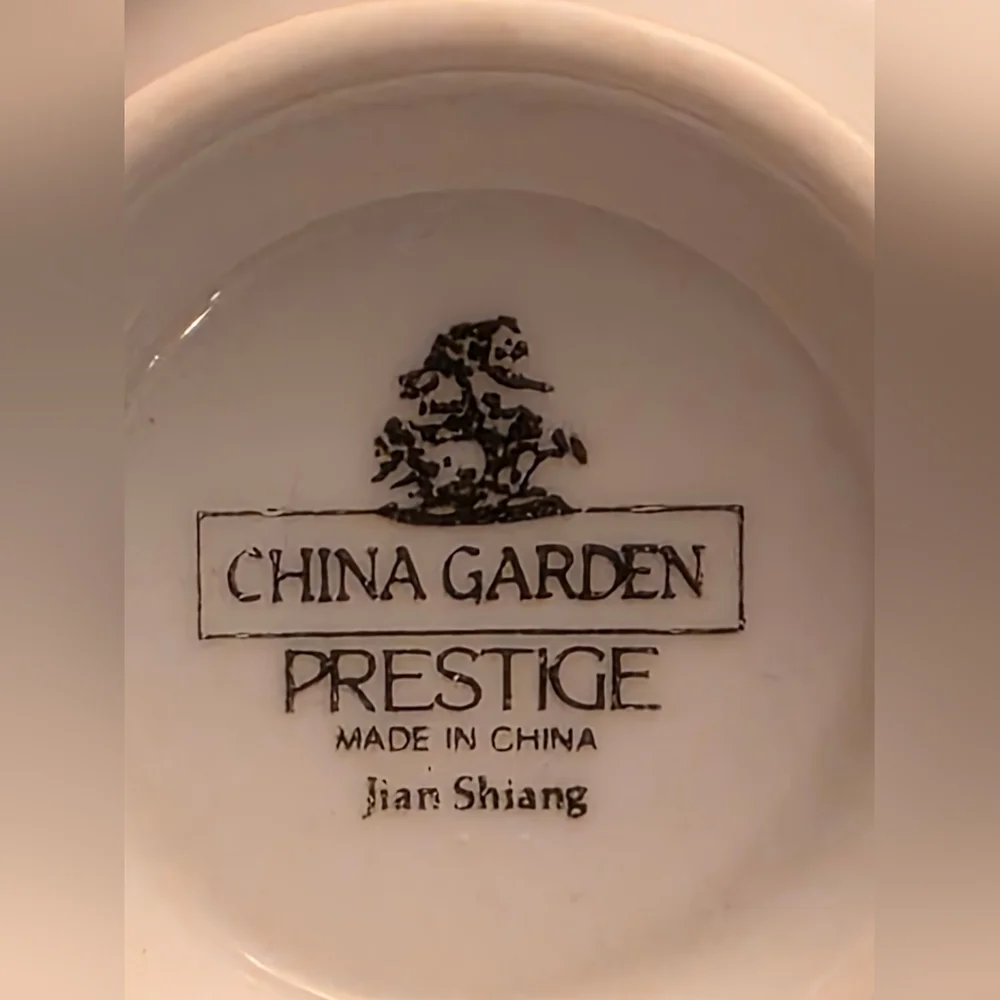 CHINA GARDEN PRESTIGE Elegant Floral Dinnerware Set of 8 Pcs